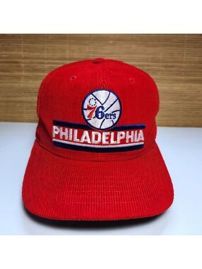 Vintage Philadelphia 76ers Corduroy Hat Cap Ted Fletcher The Classics Snapback